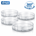360° Clear Lazy Susan Organizer – 4 Pack