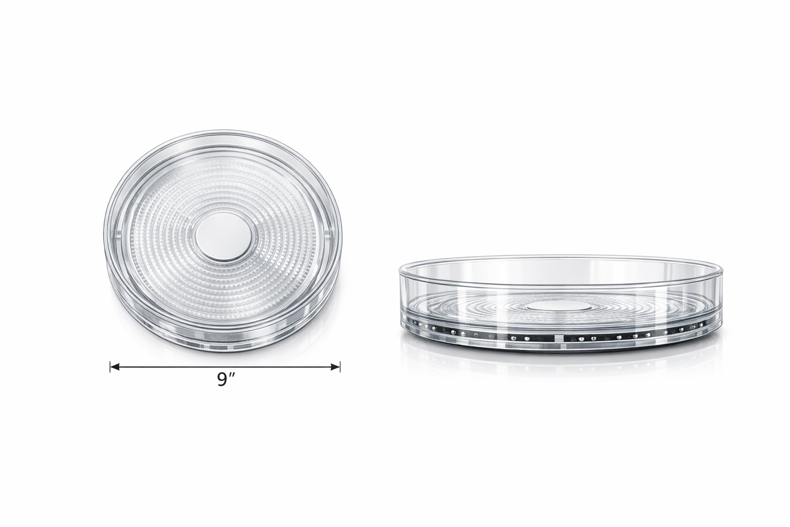 360° Clear Lazy Susan Organizer – 4 Pack